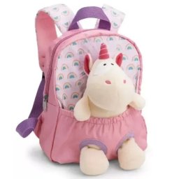 Nici: Rucsac cu unicorn de pluș - roz, 25 cm