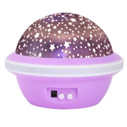 Lampa de veghe rotativa cu proiectie de stele si luna model planeta ROZ