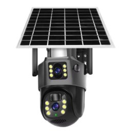 Camera Supraveghere Dubla cu Panou Solar Ultra HD Dual Camera 5MP