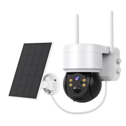 Camera de supraveghere cu panou solar senzor PIR si sirena
