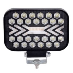 Proiector LED Off Road Alb + Galben mod secvential si flash 12V/24V de 5 Inch Putere 163w
