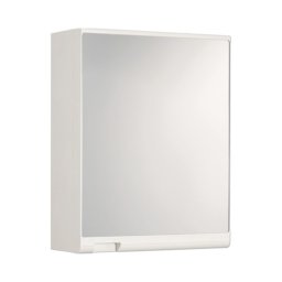 Dulap din plastic pentru cosmetice, cu usa culisanta si oglinda, Escalate, 35x45x15 cm, Alb