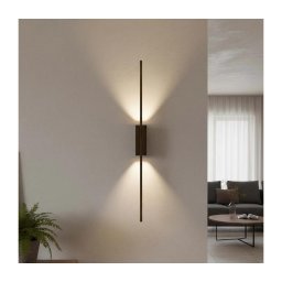 Aplică de perete LED AISHA, 12 W, 230 V, 4000 K, 80 cm, negru