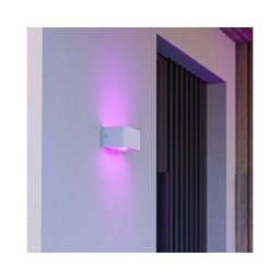 Eglo 901955 - Aplica de perete LED RGBW dimerizabilă pentru exterior SANIA-Z LED/10W/230V IP55 albă