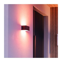 Eglo 901956 - Aplica de perete pentru exterior LED RGBW SANIA-Z, dimabilă, 10W/230V, IP55, negru