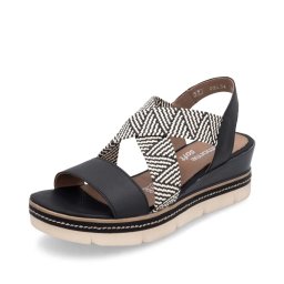 Sandale dama din piele ecologica, Remonte D2l54-03, negru