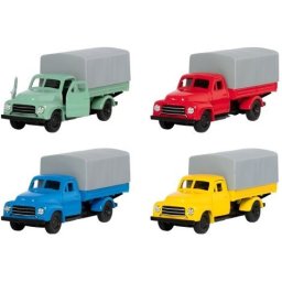 Camion in miniatura Goki Opel Blitz 1952 die-cast cu mecanism pull-back 12 cm