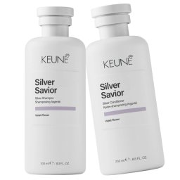 Kit pentru par blond , neutralizarea tonurilor calde Keune Care Silver Savior