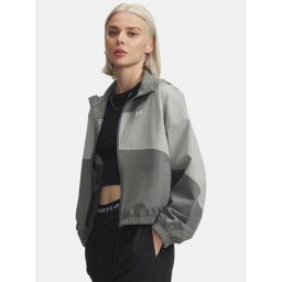 Jachetă Under Armour UA Rival Woven pentru femei - verde