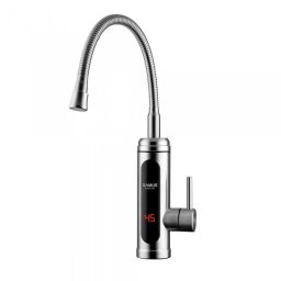 Robinet electric Samus Water Flex, 3000 W, Presiune apa 0,004 - 0,6 MPa, Temperatura 30 - 60°C, Grad de protectie IPX 4, Afisaj temperatura apa, Inox