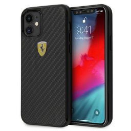 Husa Husa hardcase Ferrari Real Carbon pentru iPhone 12 mini, protectie premium