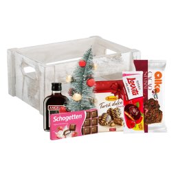 Pachet Cadou Festiv "Sweet Winter" cu Delicii și Lădiță Albă