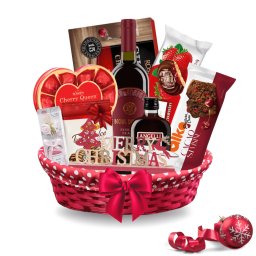 Cos Cadou Premium cu Delicii Alese si Decoratiune de Iarnă Festiva