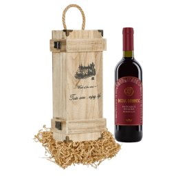 Pachet Cadou Rustic, Cutie de lem si Vin – Cadou Perfect pentru Ocazii Speciale