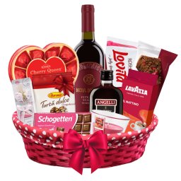 Cos cadou festiv cu o selectie de Delicii si Accesorii gata de oferit