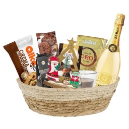 Cos Cadou Premium cu Elemente Rafinate și Decoratiune