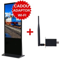 Totem Dahua de interior + Cadou Adaptor Wi-Fi, 55 inch, LCD Digital Signage, 4 cores A55, 1.92 GHz, Android, 4K 8MP, 4 GB RAM, Difuzor - LDV55-SAI400L