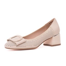 Pantofi vara dama din piele naturala, Karisma, JYJY60007B 52-N, crem