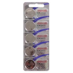 Set Baterii Tip Buton Litiu CR2032 Maxell, 3 V, 220 mAh, 5 Bucati