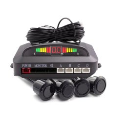 Set senzori de parcare Carguard cu afisaj LED si avertizare acustica, 4 buc