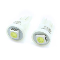 Set 2 becuri LED T10 pentru interior si portbagaj auto, 12V, 18 lm