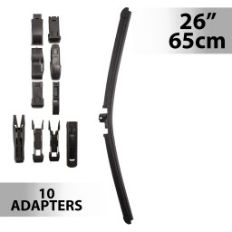 Stergator parbriz profesional 26"/65 cm Carguard, multiadaptor cu 10 adaptoare
