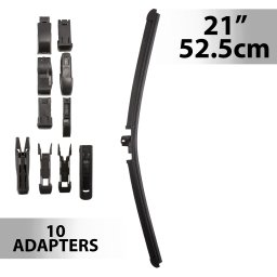 Stergator parbriz profesional Carguard 21 inch (52,5 cm) cu 10 adaptoare