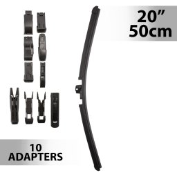 Stergator parbriz profesional 20"/50 cm cu 10 adaptoare, Carguard