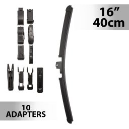 Stergator parbriz profesional 16"/40 cm cu 10 adaptoare, Carguard