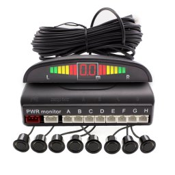 Set senzori de parcare fata-spate cu 8 senzori si afisaj LED Carguard