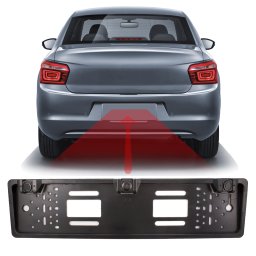 Camera marsarier cu 2 senzori pe suport pentru numar, Carguard 12V