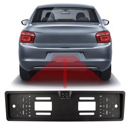 Camera marsarier pe suport numar înmatriculare Carguard 170° 12V
