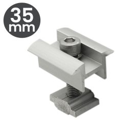 Clema dubla tip Z 30/35 mm din aluminiu pentru montaj panou fotovoltaic