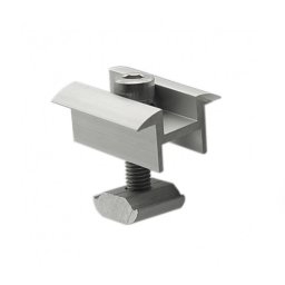 Clema dubla tip Y din aluminiu pentru montaj panouri fotovoltaice, 40x35 mm