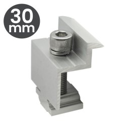 Clema capat tip Z 30 mm din aluminiu pentru montaj panou fotovoltaic