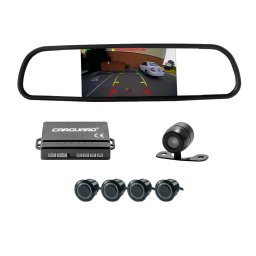 Set senzori de parcare cu camera marsarier si ecran în oglinda Carguard