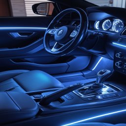Kit lumini ambientale auto RGB Carguard cu control din aplicatie Bluetooth