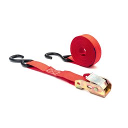 Chinga cu clichet Carguard 600 kg, 25 mm x 4,5 m, cu carlige duble TUV/GS