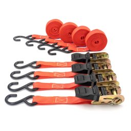 Set 4 chingi cu clichet Carguard 4.5 m, 25 mm, 680 kg/chinga, TUV/GS
