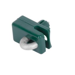 Prindere ghidaj pentru fir de tensionare gard, cu clinchet, verde, set 10 bucati