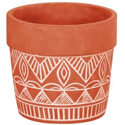 Ghiveci din teracota cu mozaic MagicHome, 13,8x13,8x12,5 cm