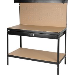 Masa de lucru pentru atelier Racks DWB60 cu sertar, 120x60x150 cm, 230 kg