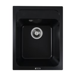 Chiuveta bucatarie din granit Elefant Premium Korrado, negru, 497x398 mm