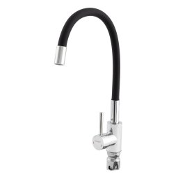 Baterie de bucatarie Champion SUS-011 cu dus flexibil, finisaj crom-negru