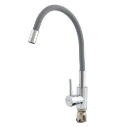 Baterie de bucatarie Champion SUS-011 cu dus flexibil, crom/gri, inox