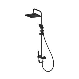 Coloana de dus Armata BCS-009-J negru mat din aluminiu, cu butoane 4 în 1