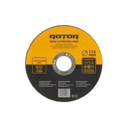 Disc de taiere pentru metal si inox ROTOR 115x1,6x22,23 mm