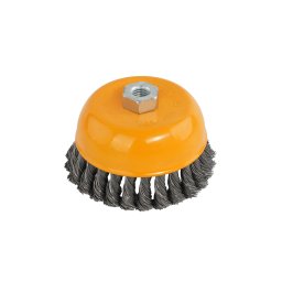 Perie sarma tip cupa cu noduri rasucite Rotor 125 mm M14 pentru polizor