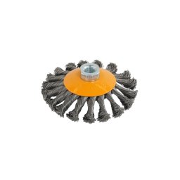 Perie de sarma conica cu noduri Rotor 115 mm M14, din otel