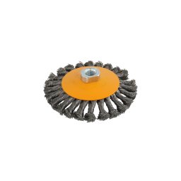 Perie de sarma conica cu noduri Rotor 125 mm M14, pentru curatare agresiva
